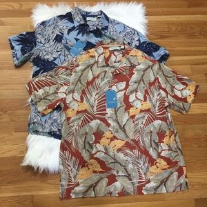Caribbean Silk Hawaii Button Down Shirts Bundle